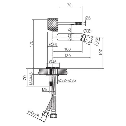 Grifo de bidé monomando Genova de Imex [6]