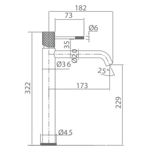 Grifo de lavabo alto monomando Genova de Imex [5]