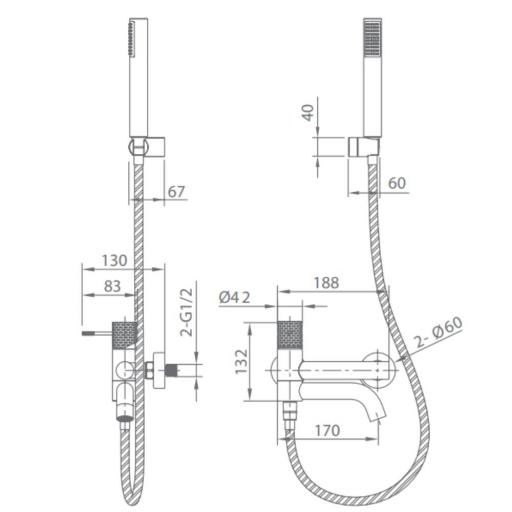 Kit baño ducha monomando Genova de Imex [6]