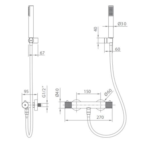 Kit de ducha termostático Genova de Imex [6]