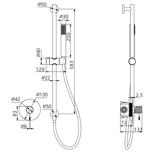 Grifo de bidé monomando empotrado Genova de Imex [6]