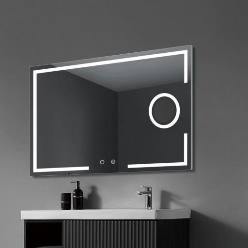 Espejo de baño Malta con luz frontal rectangular de Ledimex