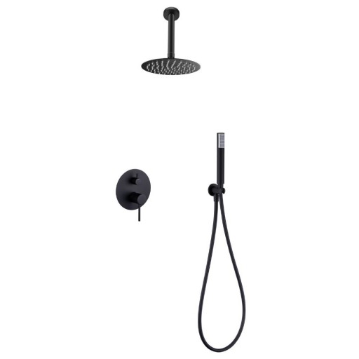 Grifo de ducha empotrado monomando TIVOLI negro mate de IMEX [0]