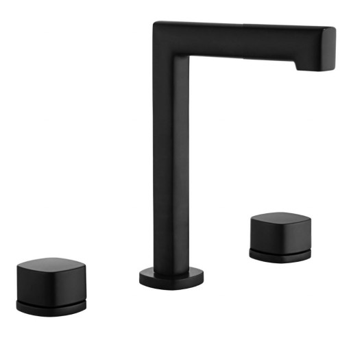 Grifo bimando de lavabo Toscana negro mate de Imex