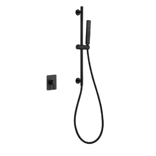Conjunto de ducha empotrado monomando 1 vía Toscana negro mate de Imex [0]