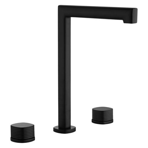 Grifo de lavabo alto bimando sobreencimera Firenze negro mate de Imex [0]