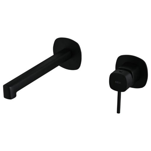 Grifo de lavabo monomando empotrado Firenze negro mate de Imex [0]