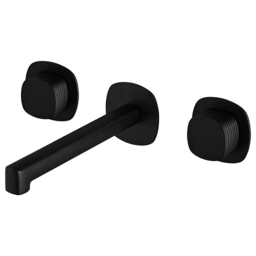 Grifo de lavabo bimando empotrado Firenze negro mate de Imex