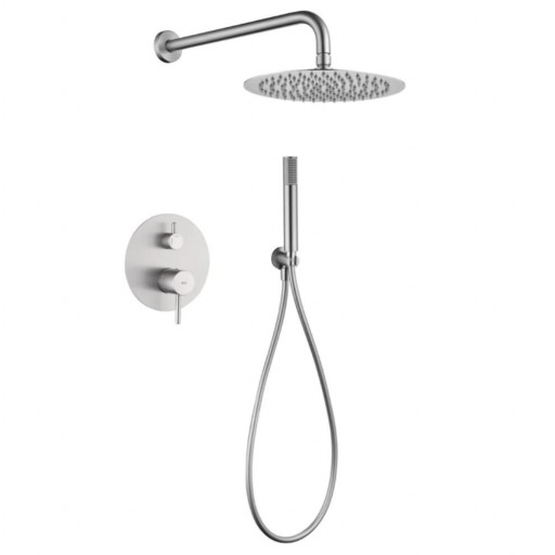 Grifo de ducha empotrado monomando TIVOLI niquel cepillado de IMEX [0]