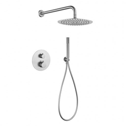 Grifo de ducha empotrado termostático TIVOLI níquel cepillado de IMEX [0]