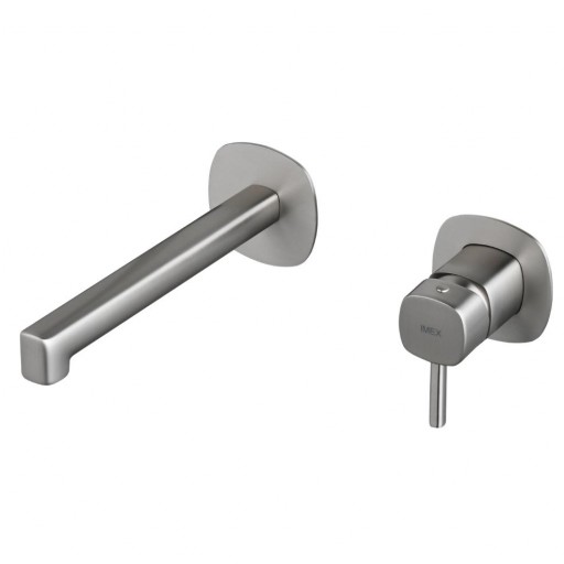 Grifo de lavabo monomando empotrado niquel cepillado Toscana de Imex [0]