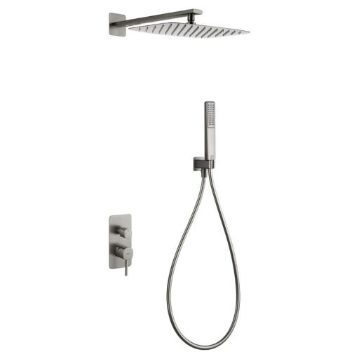 Conjunto monomando empotrado Toscana niquel cepillado de Imex [0]