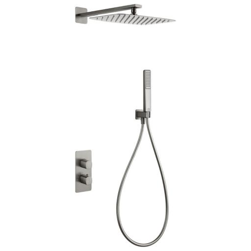 Conjunto de ducha empotrado termostático TOSCANA niquel cepillado de imex [0]
