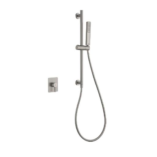Conjunto de ducha empotrado monomando 1 vía Toscana niquel cepillado de Imex [0]