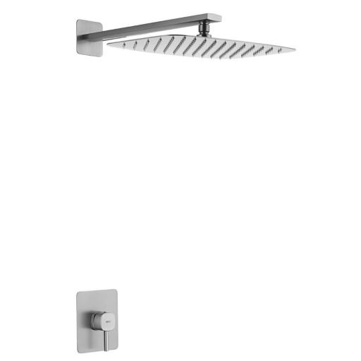 Conjunto de ducha 1 vía rociador Toscana niquel cepillado de Imex [0]