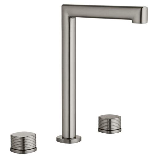 Grifo de lavabo alto bimando sobreencimera Firenze niquel cepillado de Imex [0]