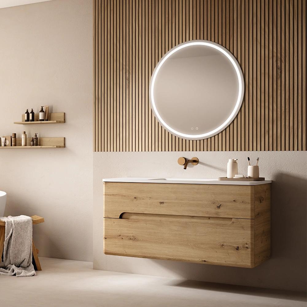Mueble de baño Onda con 2 cajones suspendido de Visobath en diferentes acabados
