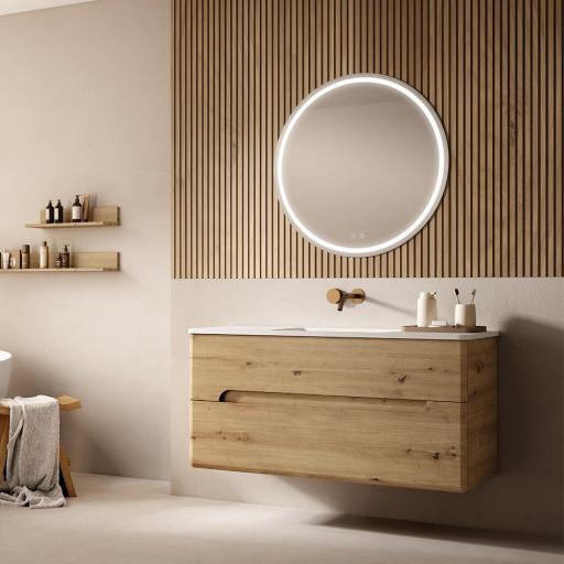 Mueble de baño Onda con 2 cajones suspendido de Visobath en diferentes acabados [0]