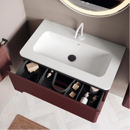 Mueble de baño Onda con 2 cajones suspendido de Visobath en diferentes acabados [2]