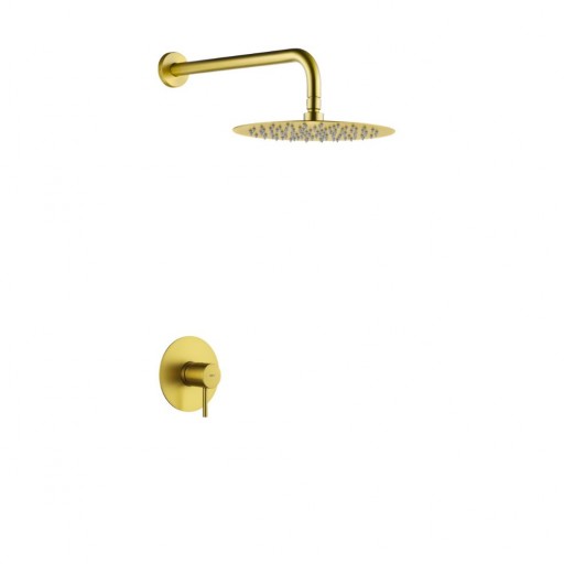 Grifo de ducha empotrado monomando MONZA oro cepillado de IMEX [0]