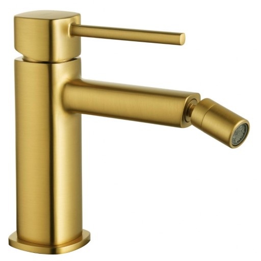 Grifo de bidet monomando Toscana oro cepillado de Imex