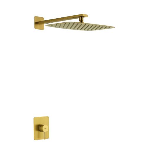 Conjunto de ducha 1 vía rociador Toscana oro cepillado de Imex [0]