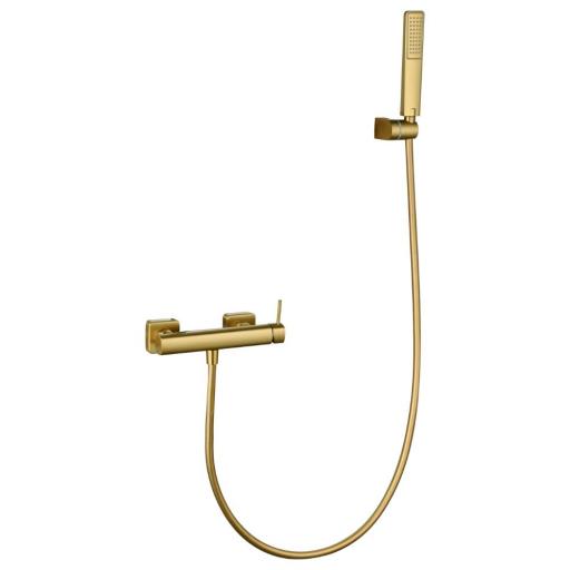 Kit ducha monomando Firenze oro cepillado de Imex