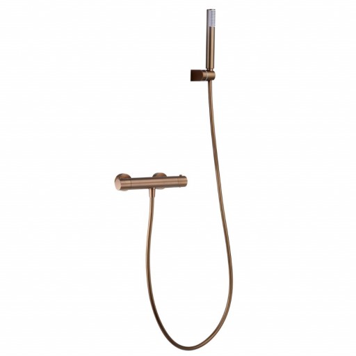 Grifo de baño termostático Monza oro rosa cepillado de Imex [0]