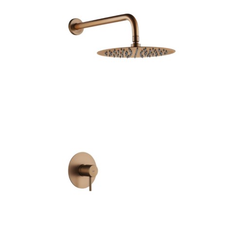 Grifo de ducha empotrado monomando MONZA oro rosa cepillado de IMEX [0]