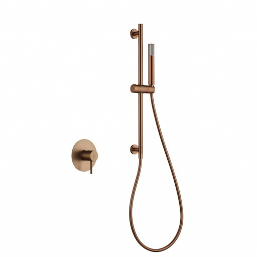 Grifo de ducha empotrado monomando MONZA oro rosa cepillado de IMEX [0]