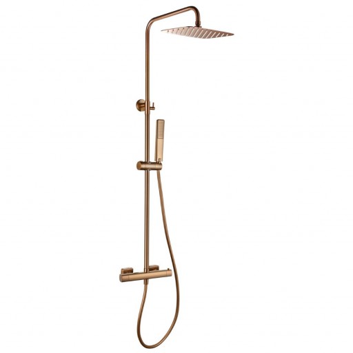 Grifo de ducha termostático TOSCANA oro rosa cepillado de IMEX