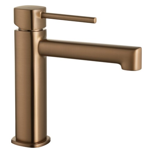Grifo de lavabo monomando Toscana oro rosa cepillado de Imex
