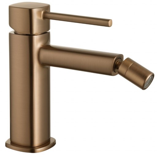 Grifo de bidet monomando Toscana oro rosa cepillado de Imex