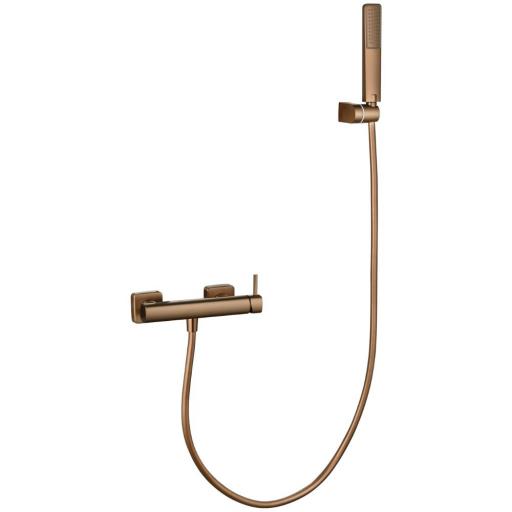 Grifo de ducha monomando Toscana oro rosa cepillado de Imex [0]