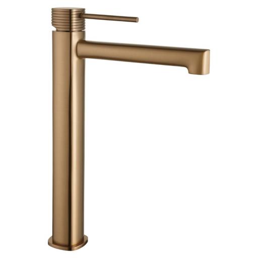 Grifo de lavabo alto monomando Firenze oro rosa cepillado de Imex [0]