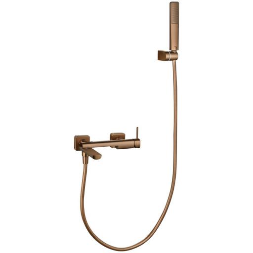 Kit baño ducha monomando Firenze oro rosa cepillado de Imex [0]