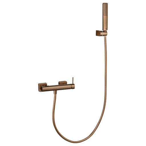 Kit ducha monomando Firenze oro rosa cepillado de Imex