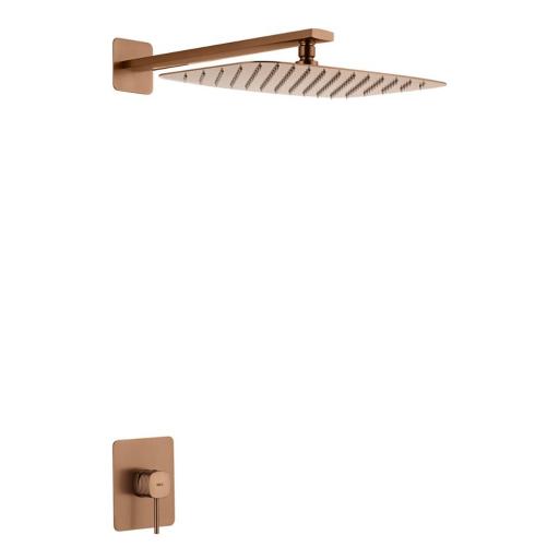 Set de ducha 1 vía rociador Firenze oro rosa cepillado de Imex [0]