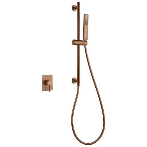 Set de ducha 1 vía barra con mango Firenze oro rosa cepillado de Imex [0]