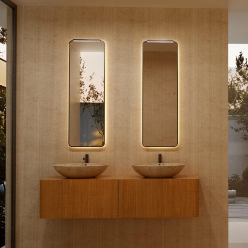 Espejo de baño con luz retroiluminada y superior Palermo de Ledimex [0]