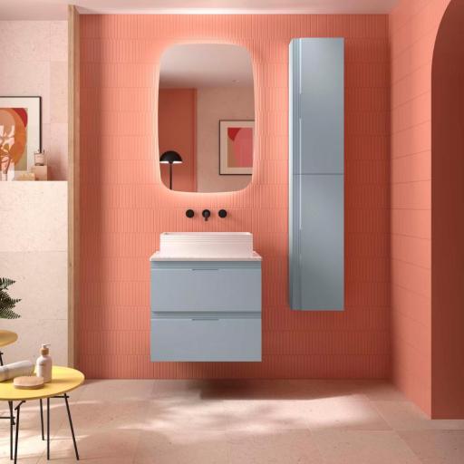 Mueble de baño sobre encimera Emma 2 cajones suspendido de Salgar