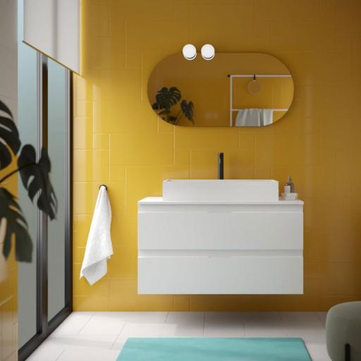 Mueble de baño sobre encimera Emma 2 cajones suspendido de Salgar [4]