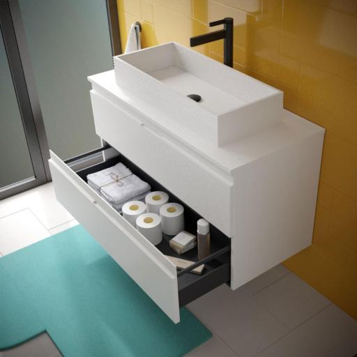 Mueble de baño sobre encimera Emma 2 cajones suspendido de Salgar [5]