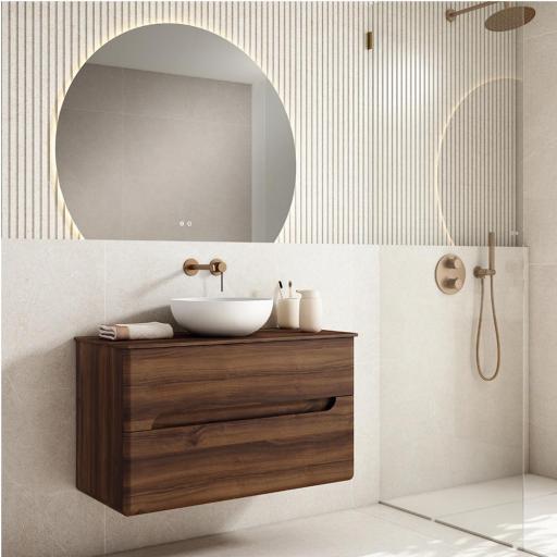 Mueble de baño Onda con 2 cajones encastrado de Visobath en diferentes acabados