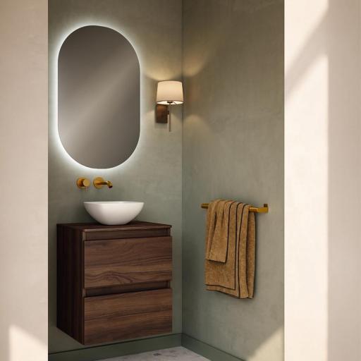 Mueble de baño Nido fondo reducido 2 cajones sobreencimera de Visobath con diferentes acabados