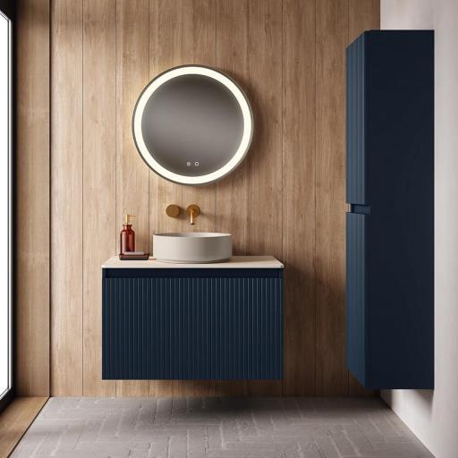 Mueble de baño Bari duo 1 cajon suspendido sobre encimera de Visobath con diferentes acabados [0]