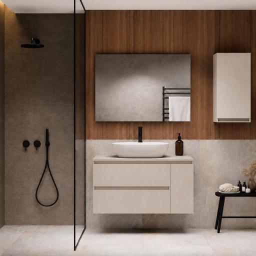 Mueble de baño sobre encimera Box 2 cajones 1 puerta suspendido de Visobath [2]