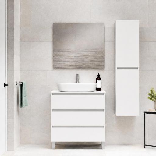 Mueble de baño sobre encimera Box 3 cajones con patas de Visobath [0]