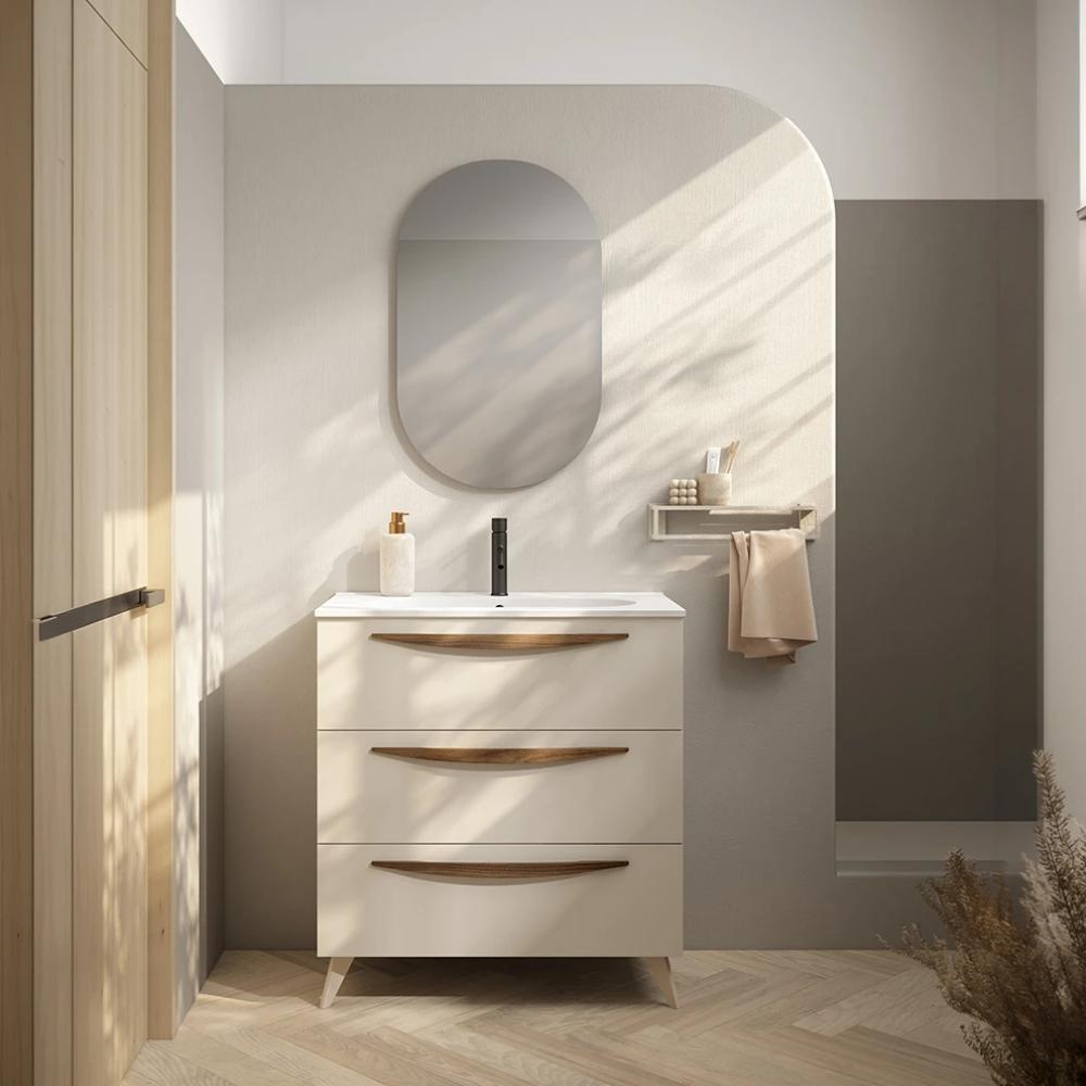 Mueble de baño Arco 3 cajones con patas de Visobath con diferentes acabados