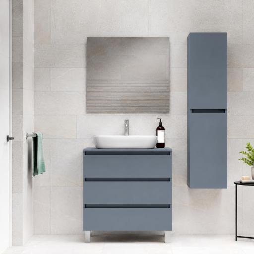Mueble de baño sobre encimera Box 3 cajones con patas de Visobath [1]